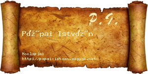 Pápai István névjegykártya