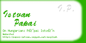 istvan papai business card